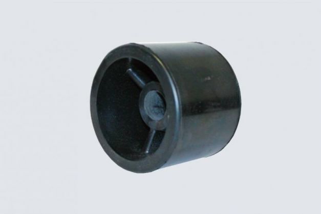 Side roller, Ø80x69 mm, black, rubber