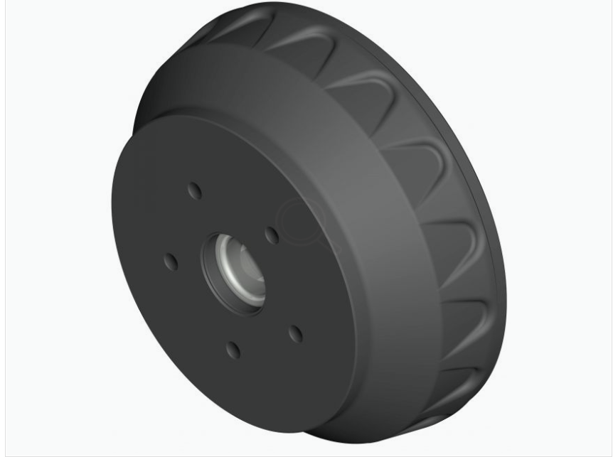 Brake drum Knott F250 112x5 M12x1,5 with bearing