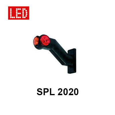 End-outline marker light SPL 2020 W, LED, rog, red/white/yellow, right, Jokon