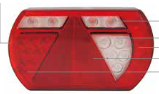 Tail light, right, LED Lucidity 12/24