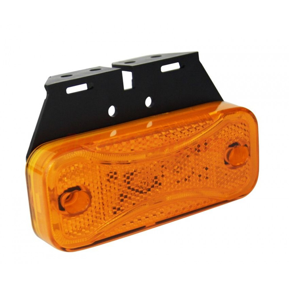 Side marker yellow, with bracket, LED Lucidity 12/24V