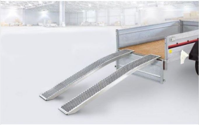 Loading ramps, Knott, rounded, 2000x200mm, 400kg in a pair - a pair