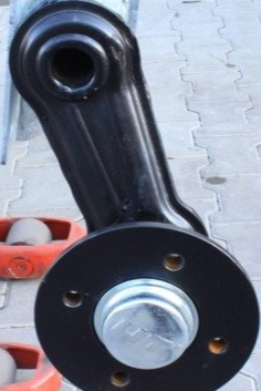 Mounted arm Knott, unbraked, SDV 145/28/170, 750kg, FNK 22, compact bearing, VG7L, 100x4, waterproof, RIGHT