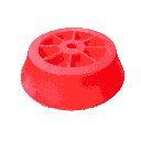 End cap for bow snubber 1/2, red, MRE (set of 2 parts)