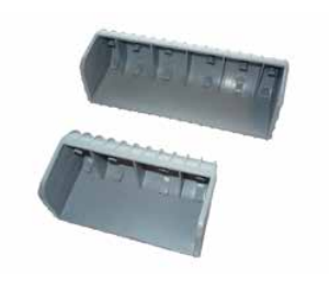 Završetak za plastičnu traverzu Knott, 98x43mm, sivi (1 kom.)