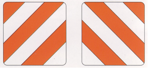Reflektirajuća tabla crveno-bijela, 500x500 mm, Jokon (1 kom.)