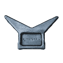 Guma V elastomer I 160x100x77xØ14 mm I crna MR