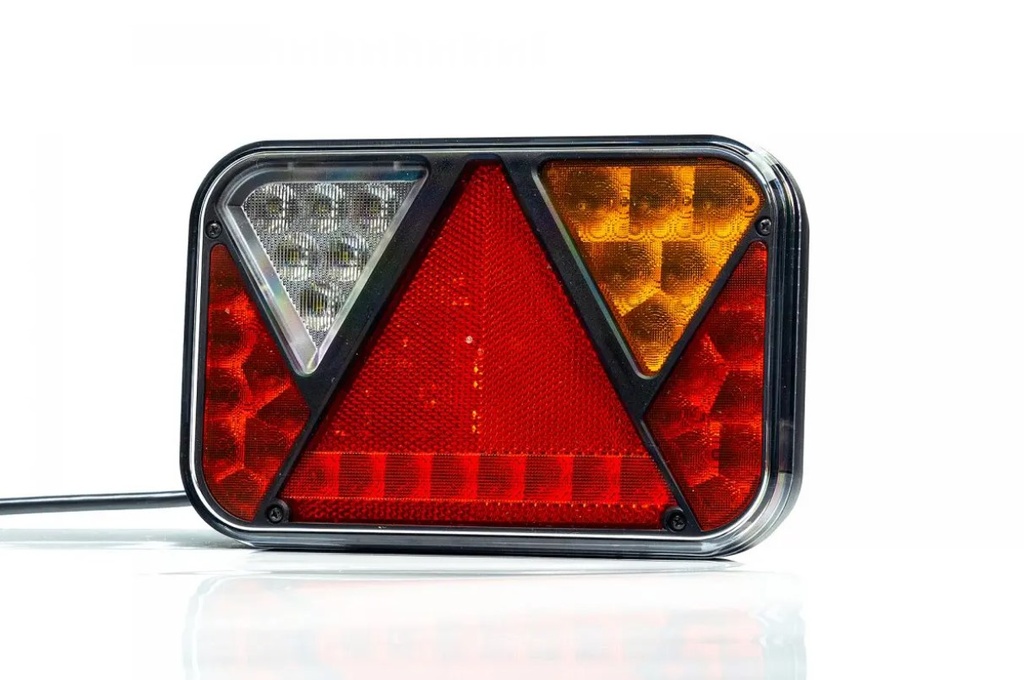Tail light LED with reflective triangle, 12V, 5-functional
