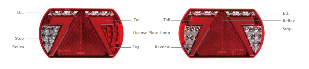 Tail light, LED, Lucidity 12V