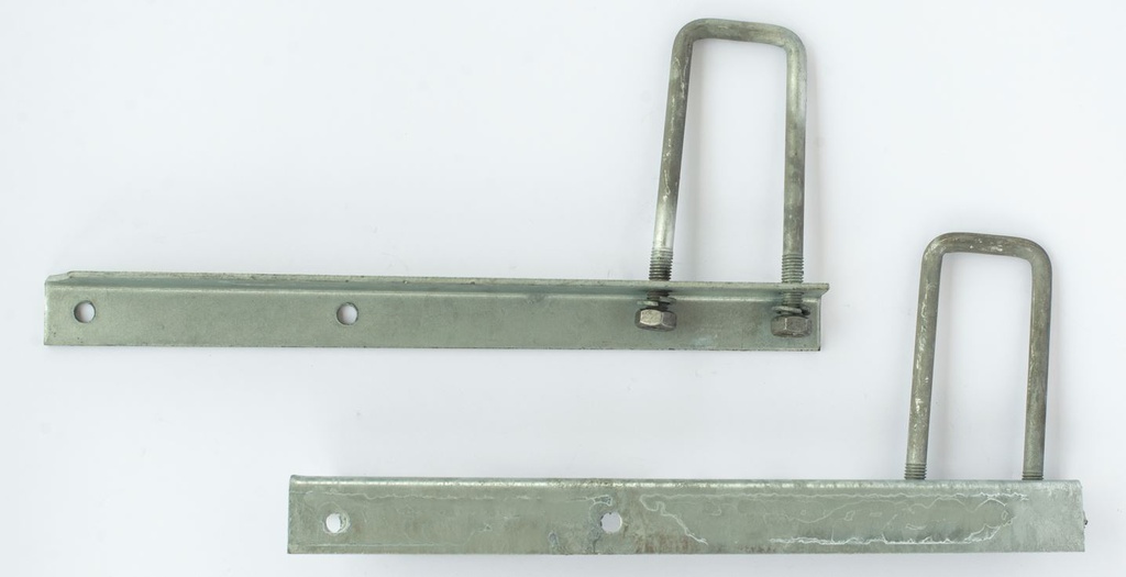 Mudguard holder for boat trailer "L" - for 10" and 13" wheel, with chassis holder and mounting screws