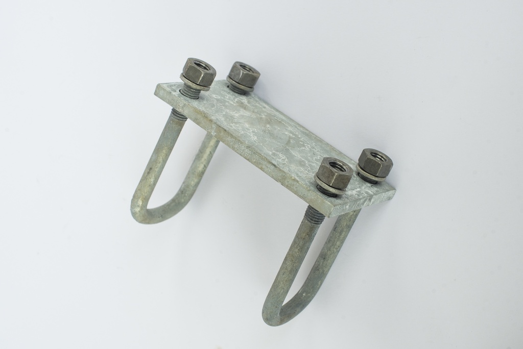 Clamp assembly - set of 2 U-bolts with mounting plate and nuts I TORBARINA