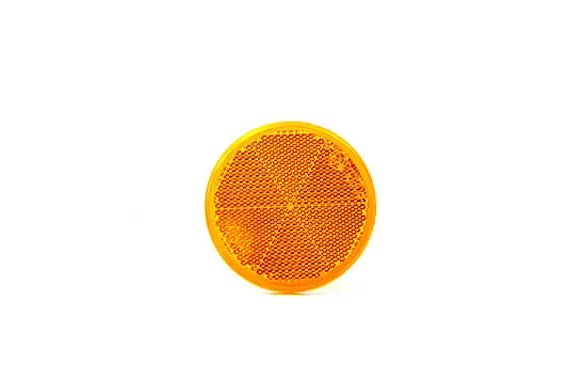 Reflex reflector, yellow, round Fristom