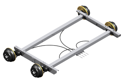 [1185] Osovina kočiona Knott, 3500 kg, tandem, duga pera, 112x5, B=1780mm, C=2250mm, vodootporna