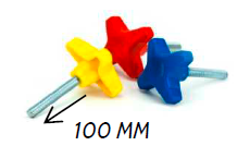 [31211] Vijak M12, crvena plastična drška, MR