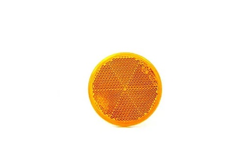[4998] Reflex reflector, yellow, round Fristom